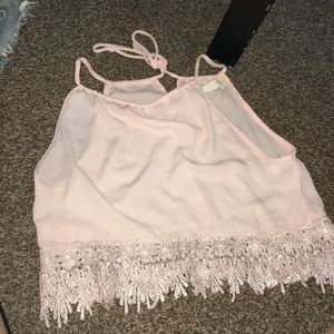 Cute pink small top
